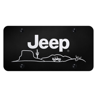 Autogold® - License Plate with Laser Etched Jeep Desert Logo
