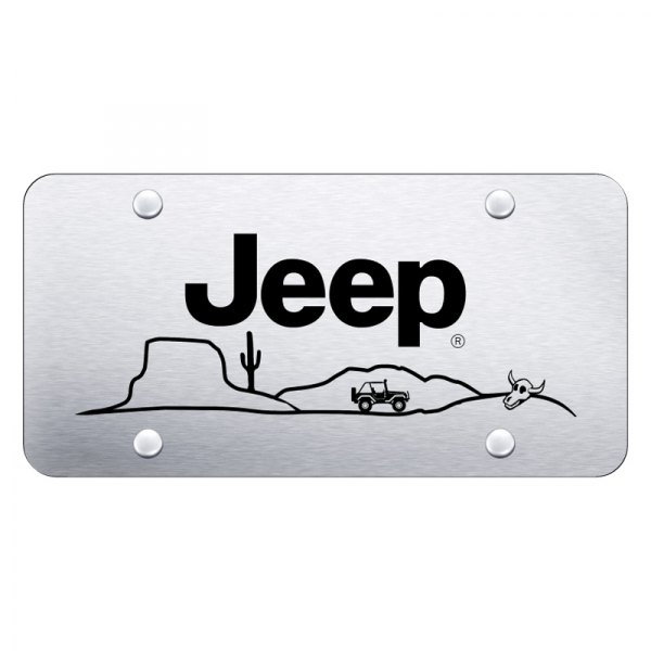 Autogold® - License Plate with Laser Etched Jeep Desert Logo