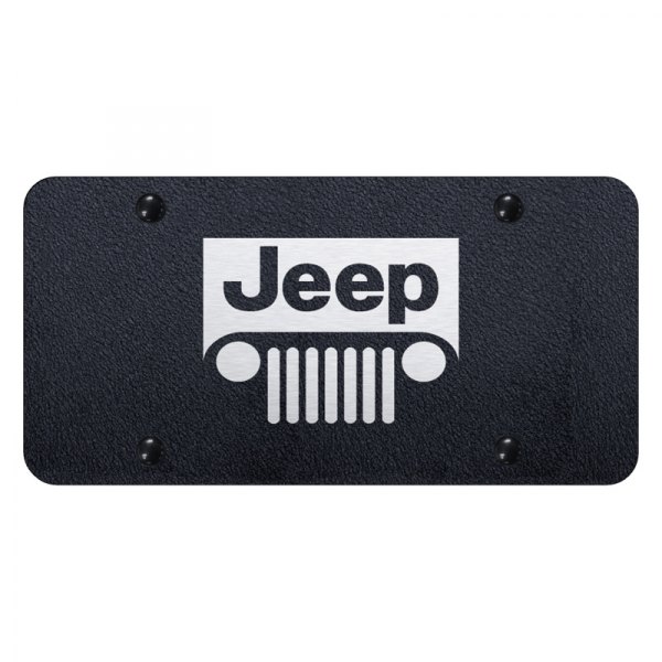 Autogold® - License Plate with Laser Etched Jeep Grill Logo