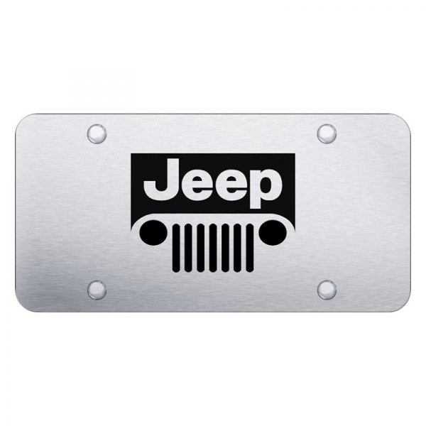 Autogold® - License Plate with Laser Etched Jeep Grill Logo