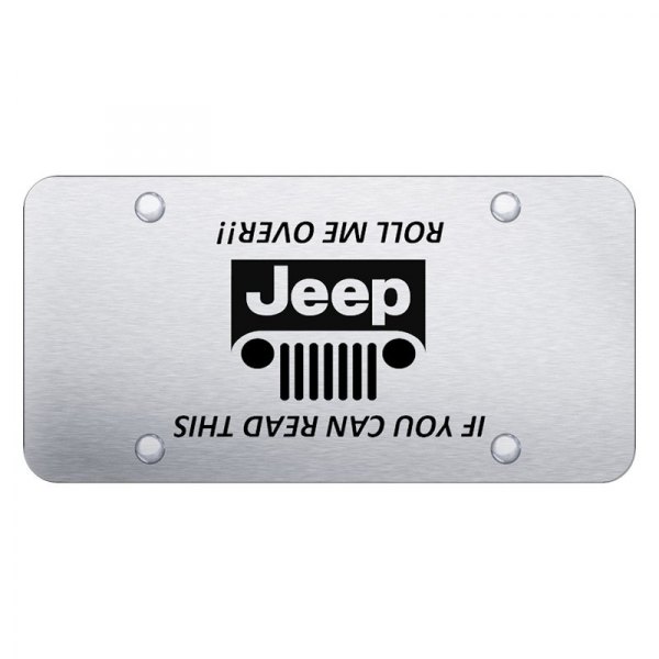 Autogold® - License Plate with Laser Etched Jeep Grill (Roll) Logo