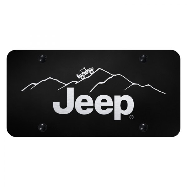 Autogold® - License Plate with Laser Etched Jeep Mountain Logo