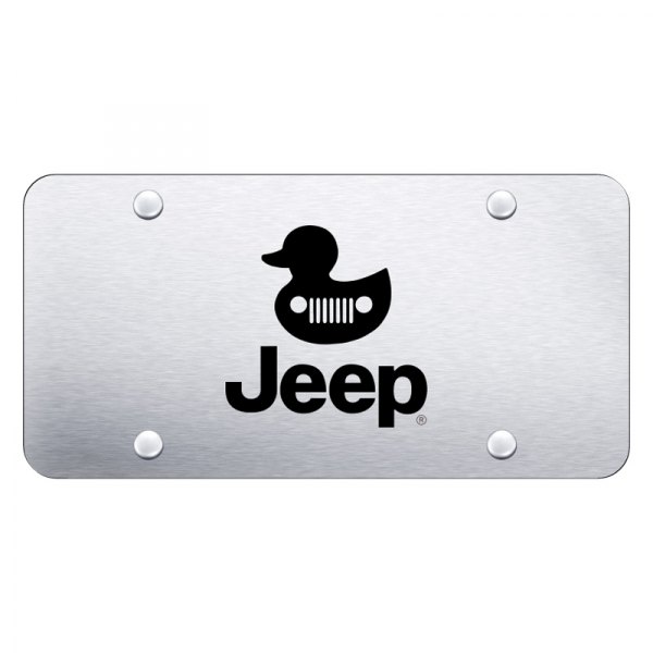 Autogold® - License Plate with Laser Etched Jeep Duck Logo