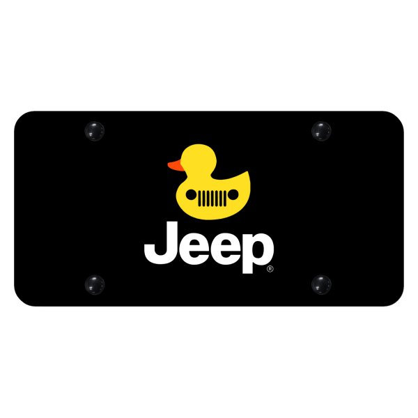 Autogold® - UV Printed License Plate with Laser Etched Jeep Duck Logo