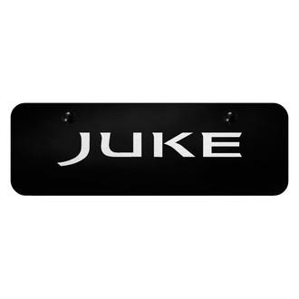 Autogold® - Black Mini Size License Plate with Laser Etched Juke Logo