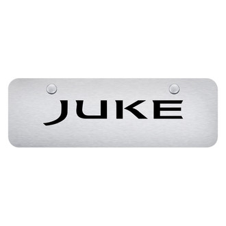 Autogold® - Black Mini Size License Plate with Laser Etched Juke Logo