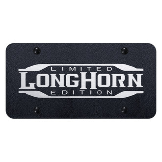 Autogold® - Rugged Black License Plate with Longhorn Limited Edition Logo