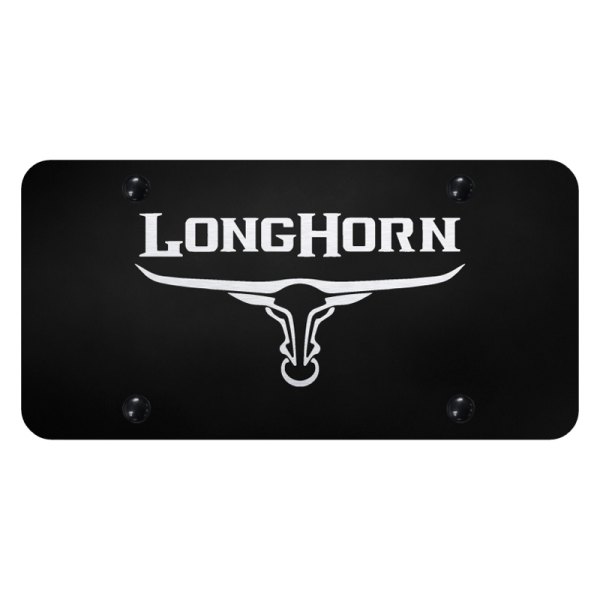 Autogold® - License Plate with Laser Etched Longhorn Skull Logo