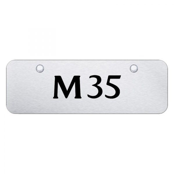 Autogold® - Mini Size License Plate with Laser Etched M35 Logo