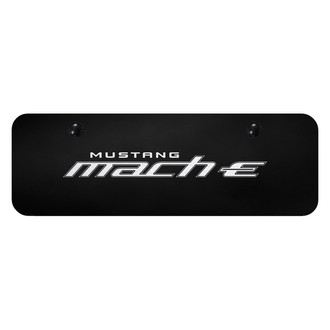 Autogold® - Black Mini Size License Plate with Laser Etched Mach-E Logo