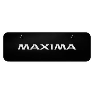 Autogold® - Black Mini Size License Plate with Laser Etched Maxima Logo