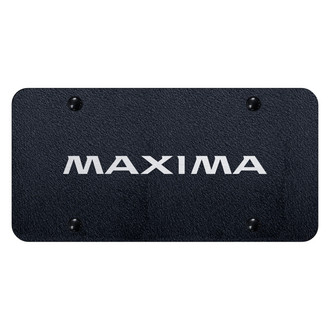 Autogold® - Rugged Black License Plate with Laser Etched Maxima Logo