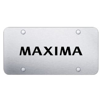 Autogold® - Brushed License Plate with Laser Etched Maxima Logo