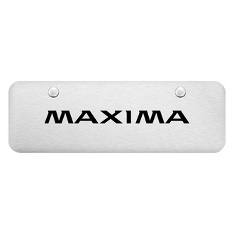 Autogold® - Brushed Mini Size License Plate with Laser Etched Maxima Logo