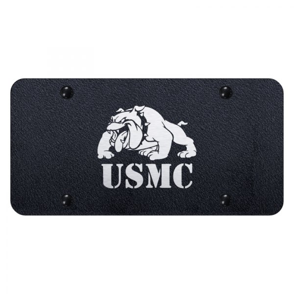 Autogold® - License Plate with Laser Etched USMC Bulldog Logo