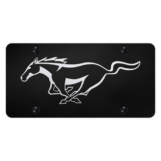 Autogold® - License Plate with Laser Etched Mustang Pony Logo
