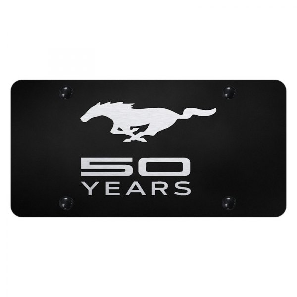 Autogold® - License Plate with Laser Etched Mustang 50 Years Logo