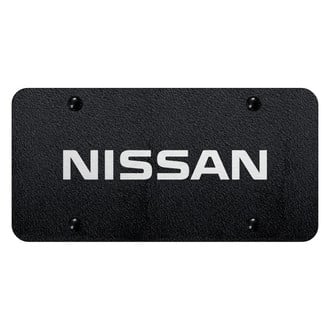 Autogold® - Rugged Black License Plate with Laser Etched Nissan Logo