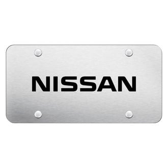 Autogold® - Brushed License Plate with Laser Etched Nissan Logo