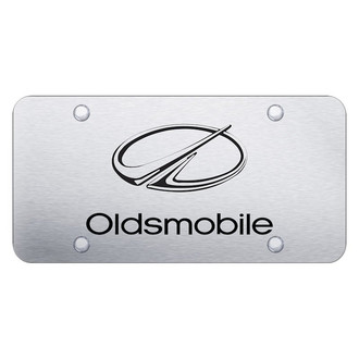 Autogold® - Chrome License Plate with Laser Etched Oldsmobile Logo