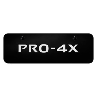 Autogold® - Black Mini Size License Plate with Laser Etched PRO-4X Logo