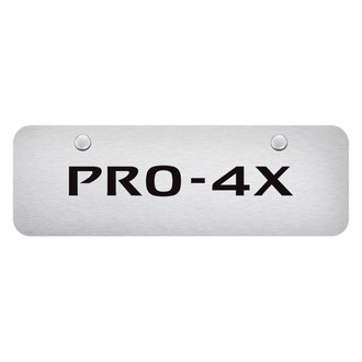 Autogold® - Brushed Mini Size License Plate with Laser Etched PRO-4X Logo