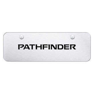 Autogold® - Brushed Mini Size License Plate with Laser Etched Pathfinder Logo