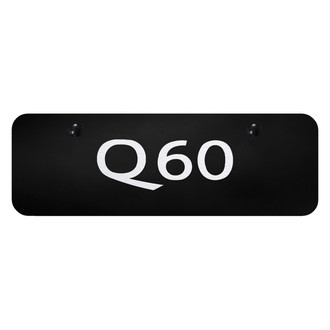 Autogold® - Black Mini Size License Plate with Laser Etched Q60 Logo