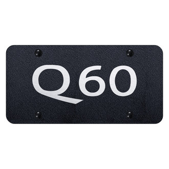 Autogold® - Rugged Black License Plate with Laser Etched Q60 Logo