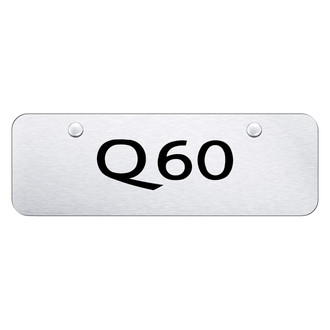 Autogold® - Brushed Mini Size License Plate with Laser Etched Q60 Logo