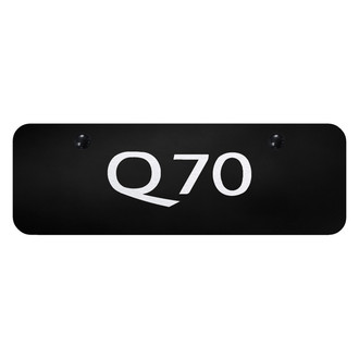 Autogold® - Black Mini Size License Plate with Laser Etched Q70 Logo