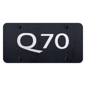 Autogold® - Rugged Black License Plate with Laser Etched Q70 Logo