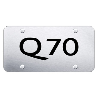 Autogold® - Brushed License Plate with Laser Etched Q70 Logo
