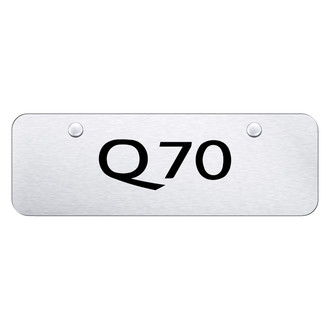 Autogold® - Brushed Mini Size License Plate with Laser Etched Q70 Logo