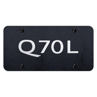 Autogold® - Rugged Black License Plate with Laser Etched Q70L Logo