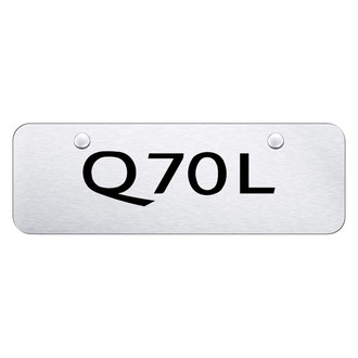 Autogold® - Brushed Mini Size License Plate with Laser Etched Q70L Logo