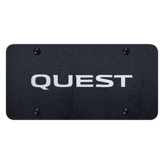 Autogold® - Rugged Black License Plate with Laser Etched Quest Logo