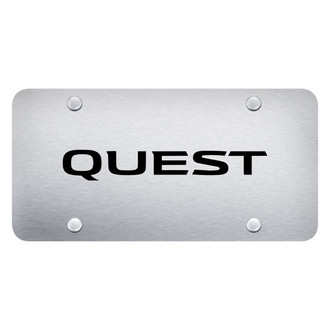 Autogold® - Brushed License Plate with Laser Etched Quest Logo