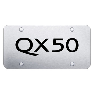 Autogold® - Brushed License Plate with Laser Etched QX50 Logo
