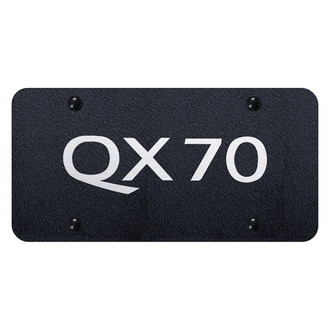 Autogold® - Rugged Black License Plate with Laser Etched QX70 Logo