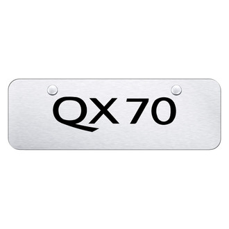 Autogold® - Brushed Mini Size License Plate with Laser Etched QX70 Logo