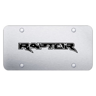 Autogold® - Brushed License Plate with Laser Etched Raptor Logo
