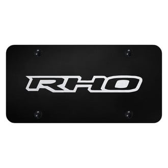 Autogold® - Black License Plate with Laser Etched RHO Logo
