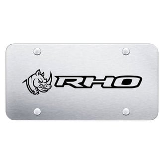 Autogold® - Brushed License Plate with Laser Etched RHO Head Logo