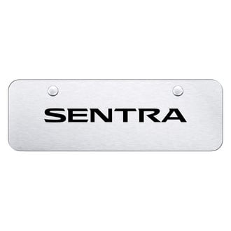 Autogold® - Brushed License Plate with Laser Etched Sentra Logo