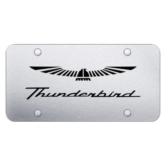 Autogold® - Brushed License Plate with Laser Etched Thunderbird Logo