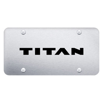 Autogold® - Brushed License Plate with Laser Etched Titan Logo
