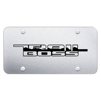 Autogold® - Brushed License Plate with Laser Etched Trail Boss Logo