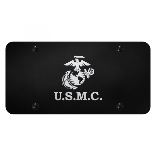 Autogold® - License Plate with Laser Etched U.S.M.C. Initials Logo
