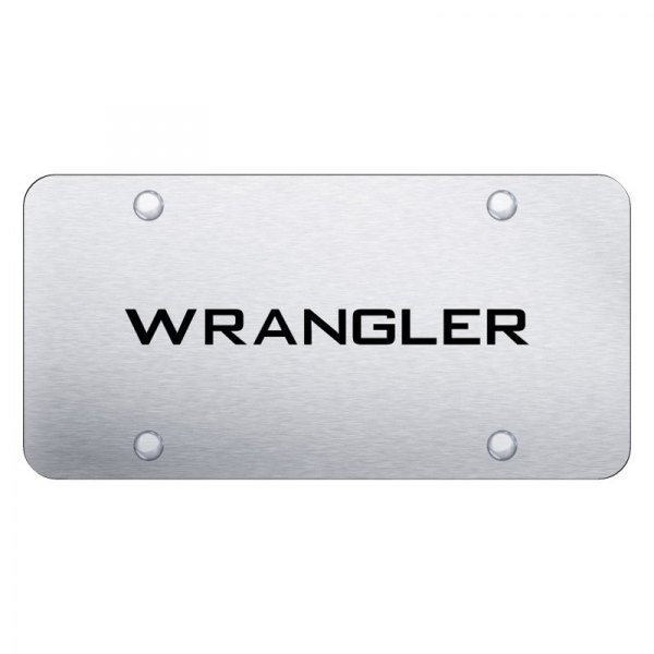 Autogold® - License Plate with Laser Etched Wrangler Logo